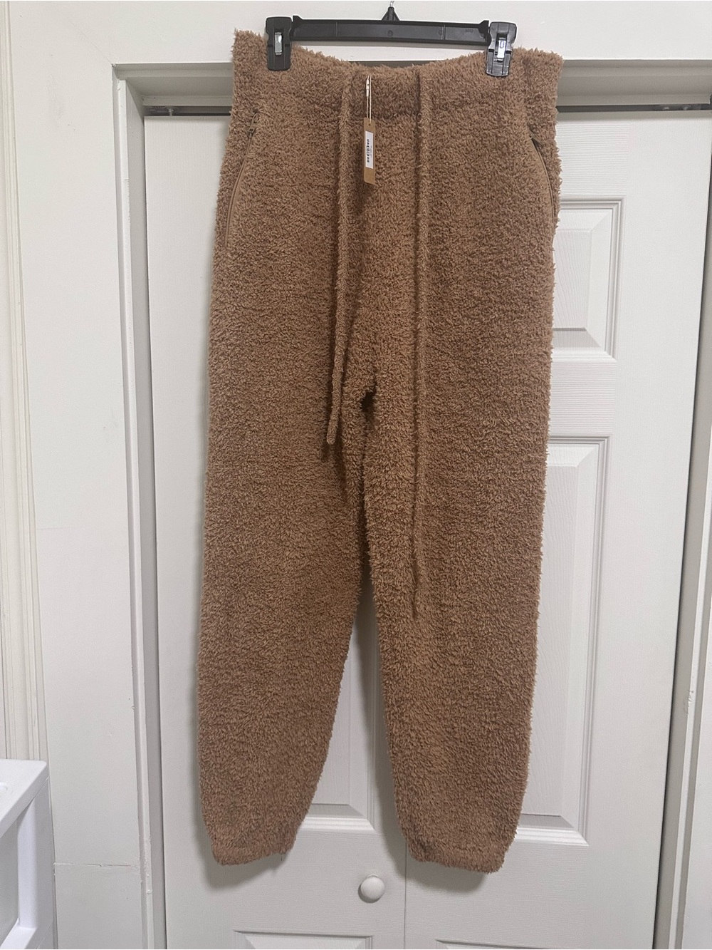SKIMS Plush Teddy Sherpa Jacket in Camel Brown